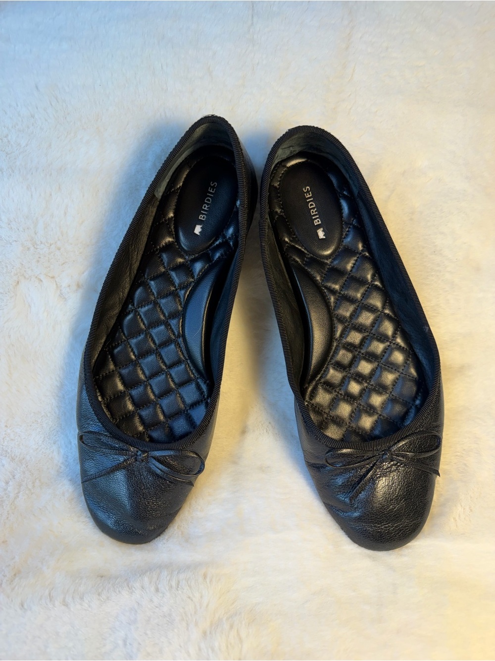 Birdies Black Quilted Ballet Flats Size 7.5